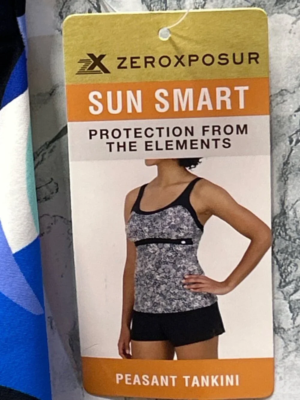 ZeroXposur size XS (6) Peasant Tankini TOP Only With UPF 30+ Protection Multicol - Picture 8 of 9